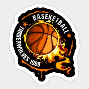 Graphic Basketball Name Timberwolves Classic Styles Team Sticker